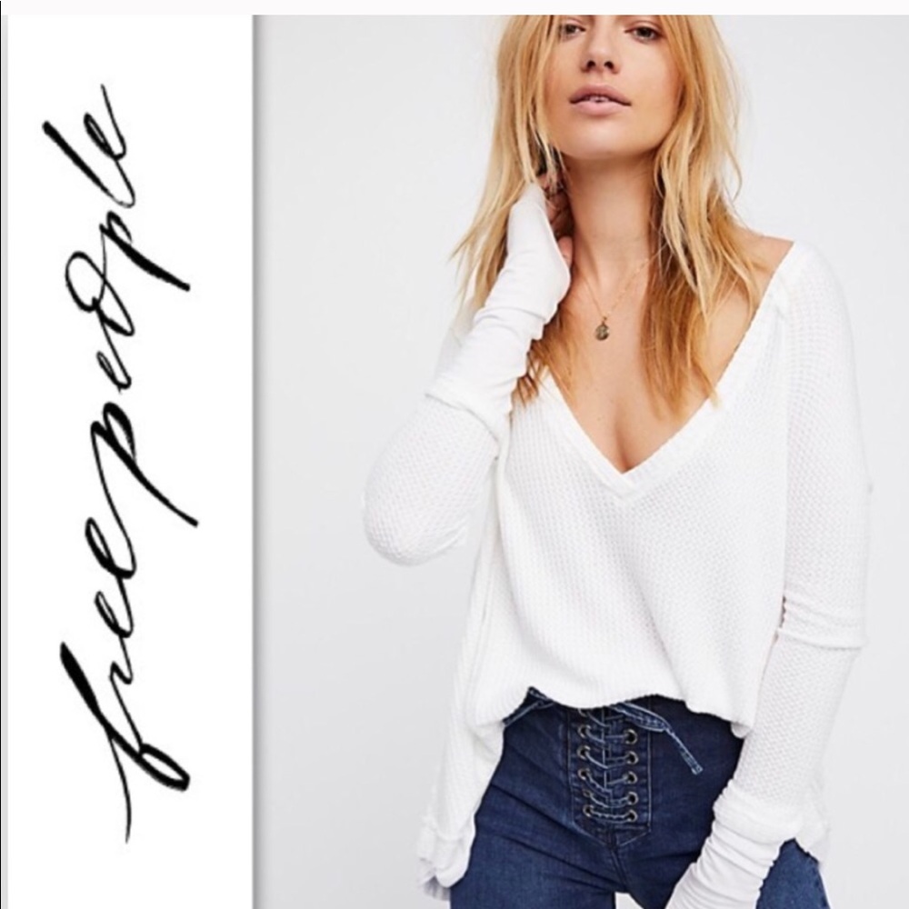 Free People We The Free Laguna thermal white top